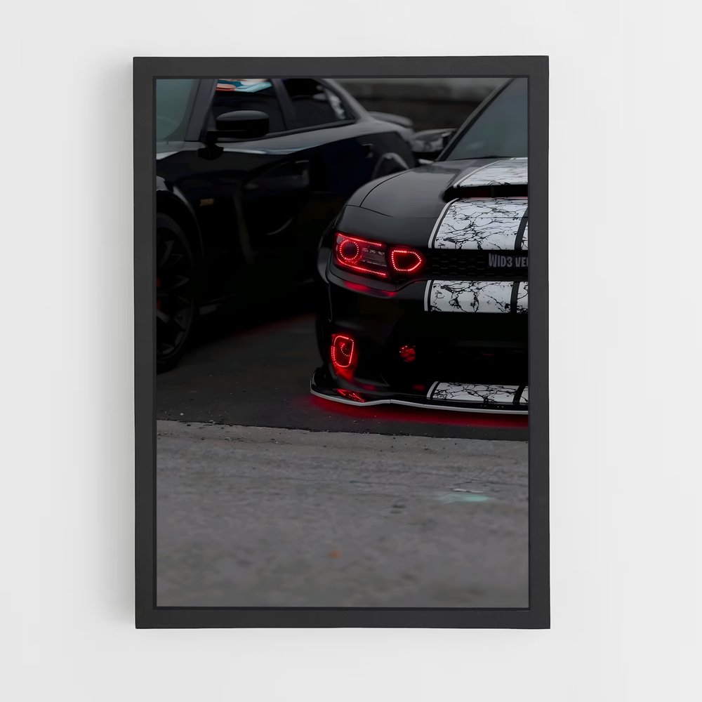 Poster Hellcat Noir – affiche Dodge (vue 2)